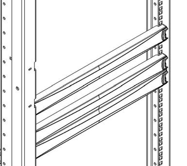 TERAFRAME USER S MANUAL 77 Fig. 3.4.4a Plastic filler panels NOTE: For cabinets with drilled and tapped equipment mounting rails, use aluminum filler panels (30026-Series).