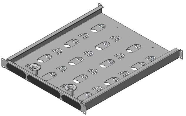 TERAFRAME USER S MANUAL 63 Fig. 3.2.2a Horizontal cable tray The front-to-back cable manager hooks to vertical cable managers.