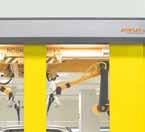 For special applications: For welding booths, the EFA-SRT MS can be equipped with a flame-resistant door