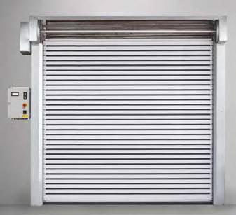 7 m / s Door leaf constructed from high strength, compact extruded aluminium laths Permanent transparent sight laths Incorporated counter-balance with spring fracture detection Up to 250,000 cycles