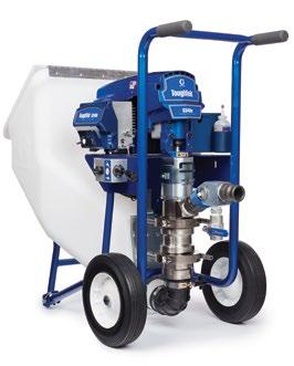 Piston Pumps (continued) ToughTek S340e Engineered with Graco s proprietary piston pump technology, the ToughTek S340e can easily handle repair mortars with small