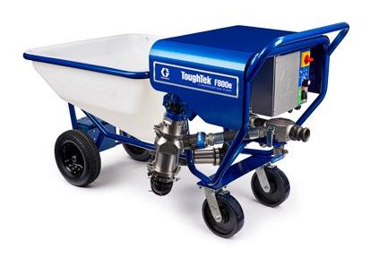 ToughTek F800e Designed with Graco s patent-pending piston pump technology and an efficient direct drive motor, the ToughTek F800e sprays up to 40 bags an