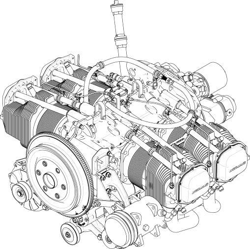 SYSTEM DESCRIPTION The Lycoming IO-360-N1A engine (Figure 1) is a direct-drive four-cylinder, horizontally opposed, fuel-injected, air-cooled engine. It has tuned induction, and a down exhaust.