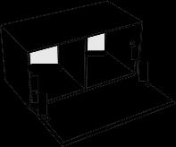 Geo_ Collezione Giorno / Living room collection Modulo Giza rialza con sistema frenante e 1 divisione in legno Giza unit with top-hung door with slow-motion system and