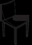 Le Ali _ Collezione Notte Quattro, sedia in legno con schienale pieno Quattro wood chair with closed back Tinte: Noce chiaro-noce cognac-noce tabacco-wengè-palissandro Colours: Walnut light-walnut