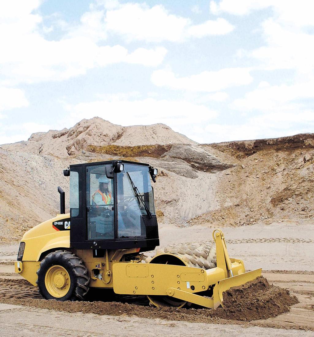 CS423E CS433E CP433E Vibratory Soil Compactors Gross Power Operating Weight (with ROPS/FOPS) Compaction Width Centrifugal Force High Low