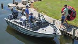 Capacity (Persons/lb) 8/1750 7/1000 Seats 3 3 Interior Depth 27" 25" STANDARD FEATURES Versatility reigns with this convertible walk-through bow casting platform Lockable in-floor rod storage with