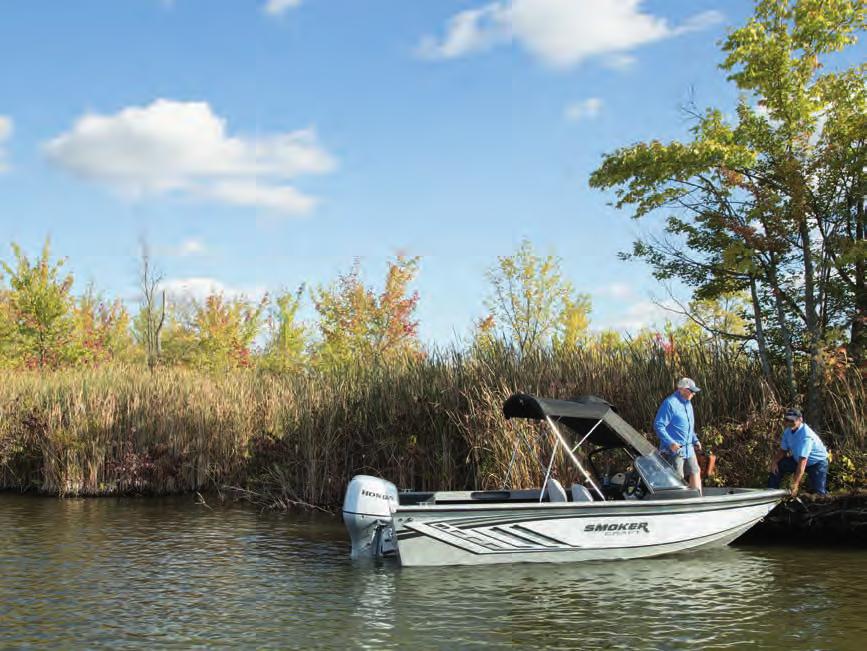 AMERICAN ANGLER WHEN IT'S TIME TO BRING YOUR A GAME. No matter where you love to fish, the American Angler Series by Smoker Craft is up to the challenge. Big water? Rough weather?