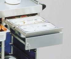 Optionally available with frame drawer with GN containers 1/1 100 mm.