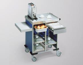 [ Breakfast trolley ] Type Dimensions Empty Cover dimen- No. of pairs of No. of. Storage capacity Load capacity Order No.