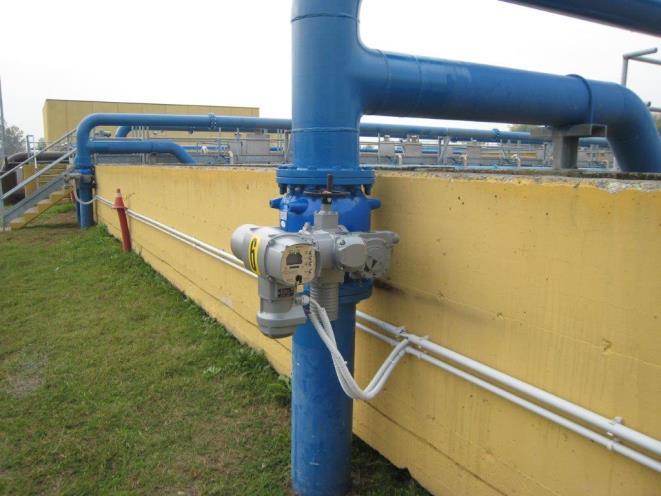 AIR APPLICATIONS Plunger valves can be used to regulate the rate of air flow into water treatment plants. Figs.