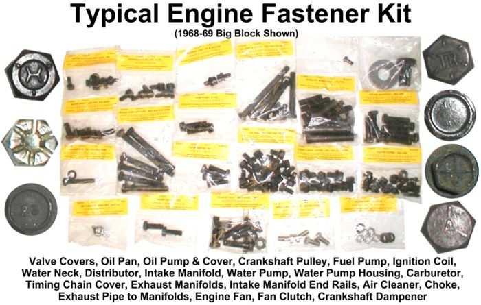 Engine Fastener Kits Description Price Qty Picture PartNo 66-67 273 & 318LA Engines $145.00 kit 66sb 68-69 273 & 318 Engines $155.00 kit 68sb 68-69 340 4-Barrel Engines $155.