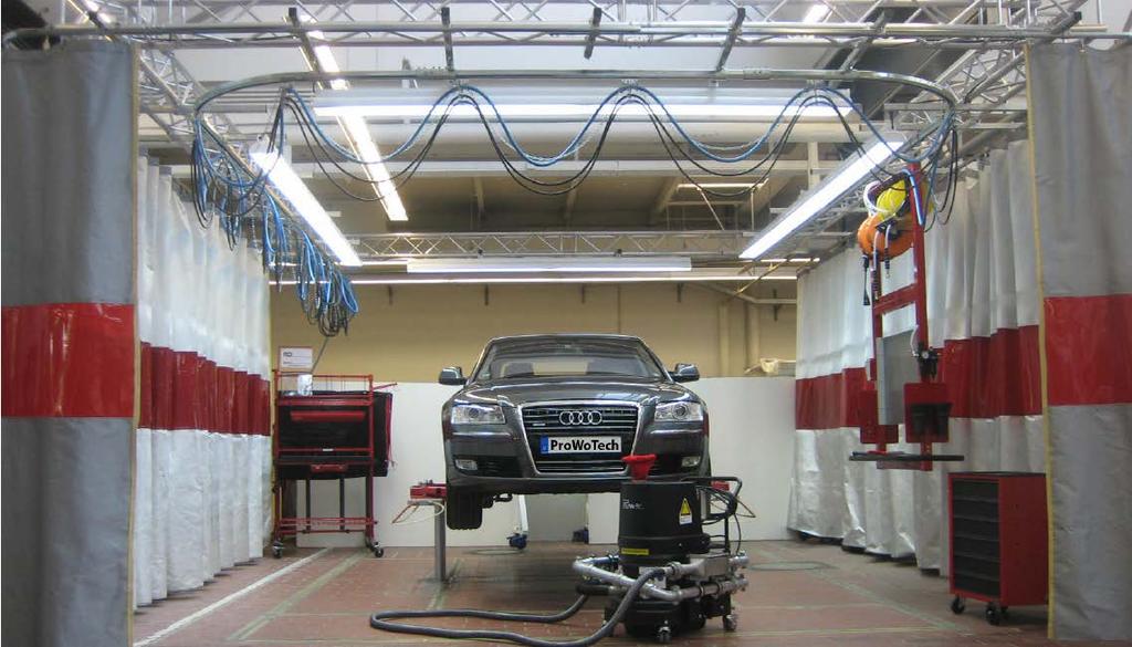 The future of Audi collision repair Hybrid Repair Shops: Must upgrade to clean room Will repair steel vehicles and hybrid materials including structural aluminum that is not welded into the vehicle