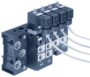 Type 658/659 EEx m (with moulded cable, 3 m long, terminal box on request) Response times ) Opening Closing Type 658/9 EEx m, block assembly The approval EEx m is achieved by the mounting of an