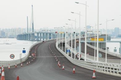 span of both bridges The Hong Kong Shenzhen Western Corridor with