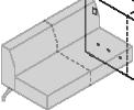 Bracketry for connecting walls to lounges ships installed; upcharge applies. The type of connection being made must be specified as part of the complete model for both models.