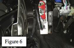 4 Wire +12V power wire (RED wire pulled out of PVC) into the +12V power on 7 pin trailer connector (Labeled with +) using a supplied Scotchlok.