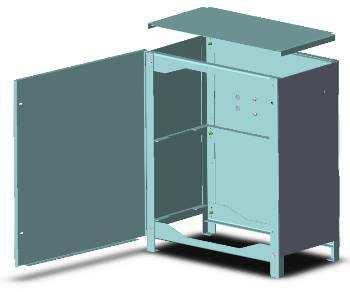 7 FLOOR STANDING BATTERY CABINET ASSEMBLY AND