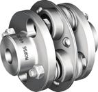 Stock Couplings Round Flange Oval Flange Maximum Capacity Approx. Working Parallel Stock Min. w/std. KW Weight of No. HP per Torque RPM Angle Misalign. Plain s w/ss Over w/ss at Coupling 100 RPM lb.