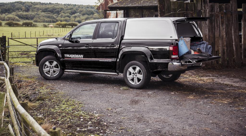 REMOTE LOCKING TRUCKMAN RS THE STYLISH SOLID SIDED HARDTOP Transform the Volkswagen Amarok with the bestselling commercial hardtop.