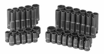 1/4 Surface 1/4 Drive Impact Socket Sets No. 9748 1/4 Drive Standard & Deep Length Master Set This set contains all standard and deep length sockets in both fractional and metric sizes.