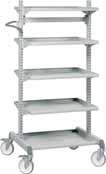 Trolleys Light-duty trolleys provide solutions for storage as a buffer stock or additional ergonomic workspace.