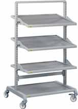 Trolleys Light-duty trolleys for additional ergonomic workspace and storage All the light-duty trolleys are equipped with four swivel wheels (ø 100 mm), two of which have brakes.