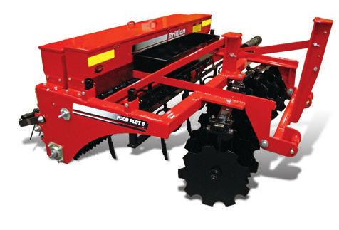 Food Plot Seeder 41 FPSB-6 Shown with Optional Coil Tine Drag Harrow and Cargo/Rock Box Brillion has applied its years of experience as a leader in the agricultural and landscape seeder industry to