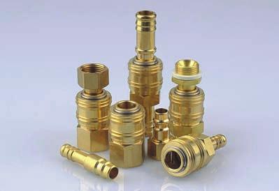 L- Brass. lose type. oupler & Nipple. Male-Male, Female-Female, Hose barb-hose barb FEURES: Valid diameter 7.6mm, European standard. DVNGES: Large flow valve, single hand operation.