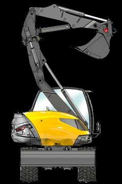 TECHNICAL DATA MECALAC VERSATILE ATTACHMENT O N P Q M MACHINE DIMENSIONS MECALAC VERSATILE ATTACHMENT M Overall length with attachment 5200 mm (17 1 ) N Overall height of structures 3660 mm (12 )