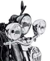 652 LIGHTING Headlamps Auxiliary A. Auxiliary Lighting Kit Springer Models Chrome mounting bracket nicely accents Springer front end and offers an integrated factory-installed appearance.