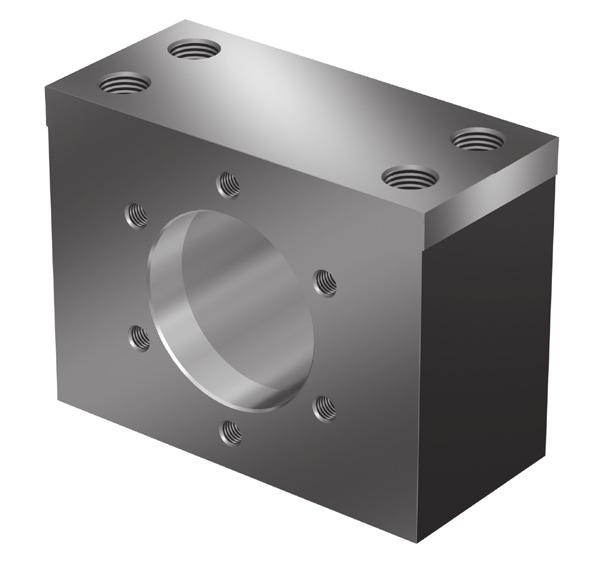 98 Screw Assemblies Ball Screw Assemblies BASA Accessories Nut housing MGS Steel nut housings MGS are designed for FEM-E-S, FDM-E-S, FEP-E-S and SEM-E-S nuts In addition to bolting, the housings