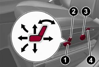 GETTING TO KNOW YOUR VEHICLE SEATS The front seats can be adjusted to ensure maximum comfort for the occupants.