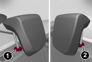 Head Restraints (Removal) To remove the head restraints, proceed as follows: 1. Raise the head restraints to their maximum height. 2.
