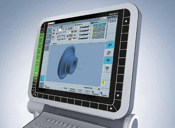 CTX Turret Series Control Technology More information at a glance DMG ERGOline control with a 19" screen.