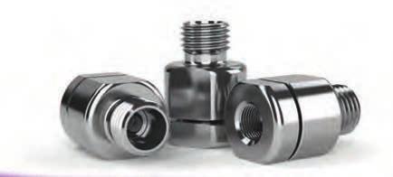 hardware to high pressure column packing reservoirs. The adapters feature a three-piece threaded design for safe, easy removal, and replacement of the PEEK sealing ring.