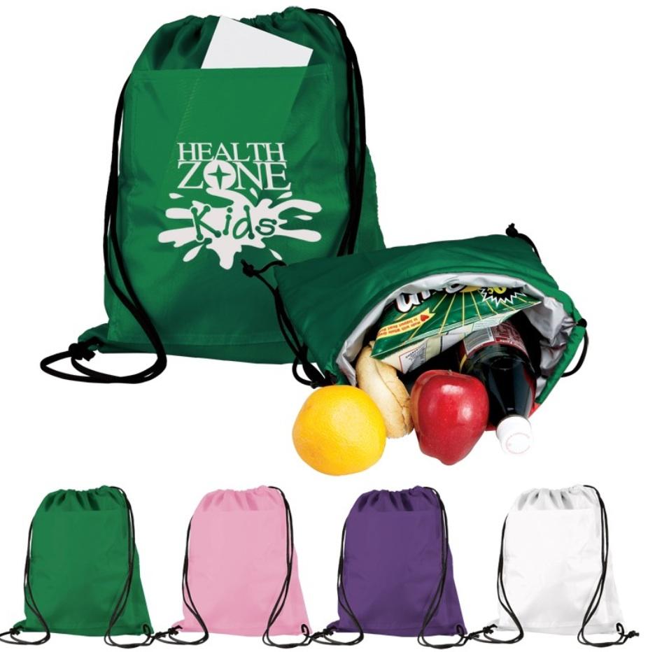 Insulated Drawstring Backpack/Cooler Regular Price: $3.89 each Closeout Price: $2.