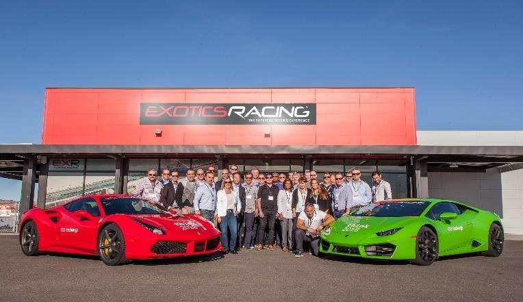 EVENT ITINERARY EXAMPLE 2 4 TO 5-HOUR 20 PEOPLE $840 / PERSON This package is the ultimate event, allowing your guests for ample track time behind the wheel of 2 different supercars, and fun