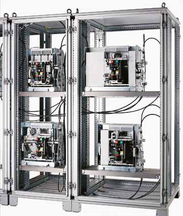Automation control unit Choice of interlocking cable The mechanical interlocking system can be supplemented by motorised operators and an electronic control unit, making the inverter fully automatic.