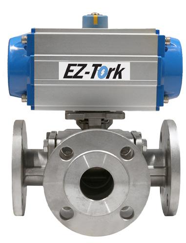 Flow Path ANSI 150 Flanged Ends MZ9 Actuated package Size range 1/ - Economical 3-Way Ball Valve Pressure rated