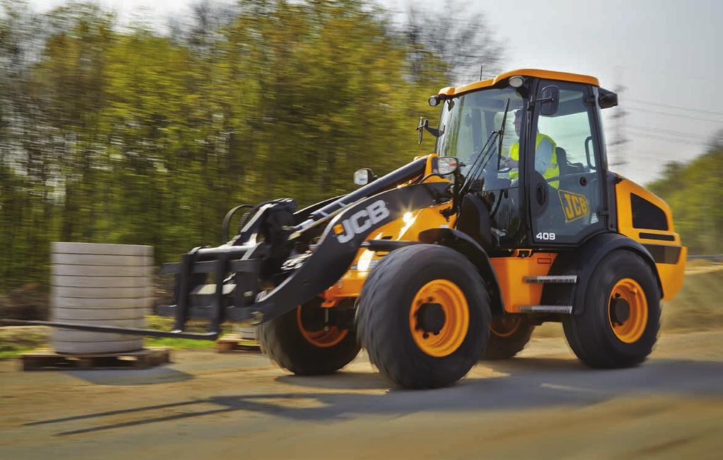 406/407/409 WHEEL LOADER. 3. Giving great service Servicing is easy thanks to wide opening bonnets; long service intervals; virtually maintenance-free brakes; and easily accessible components. 4.
