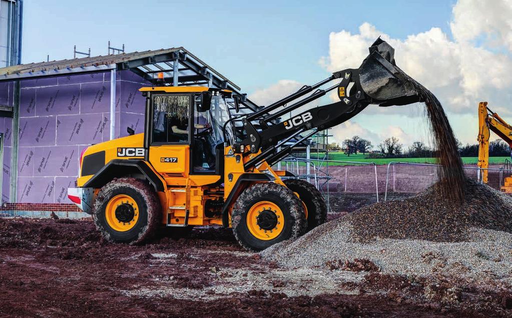 411/417 WHEEL LOADER. 1. JCB CommandPlus cab The ultimate in operator comfort and productivity. Unrivalled visibility, command driving position and seat mounted controls keep you in total command.