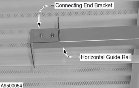 (See FINAL ADJUSTMENTS on page 31) DOOR PANEL Figure 52 5. Install the connecting bracket to both horizontal guide rails.
