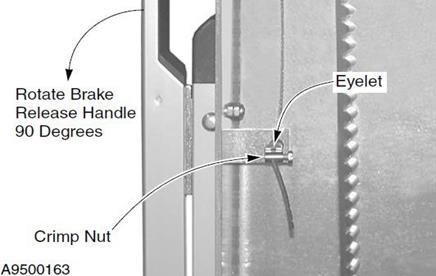 When the brake release has been engaged, a properly installed door should automatically lift to about 1/3 to 1/2 open.
