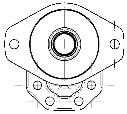 clockwise For anti-clockwise gear pump, in direction