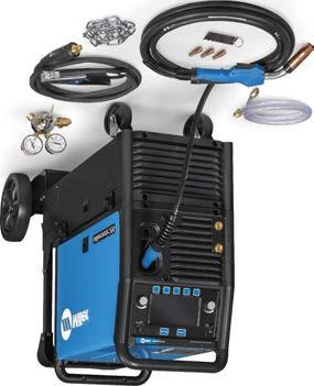 Millermatic 255 with running gear package shown. Millermatic 255 See literature DC/12.8 Recommended aluminum solution XR-Aluma-Pro push-pull gun (see page 34). Welding Capability Max. 1/2 in.