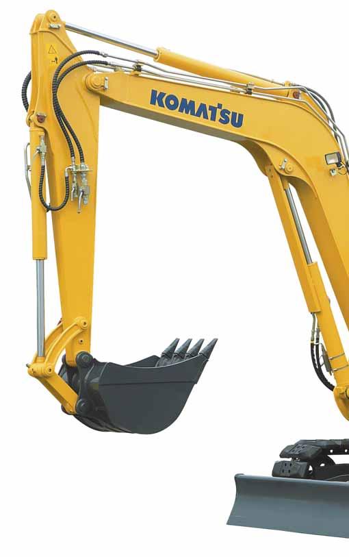 Walk-Around The new PC80MR-3 compact midi-excavator is the result of the competence and technology that Komatsu has acquired over the past 80 years.