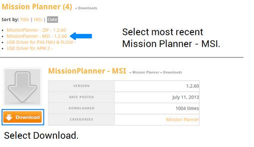Step #1 Mission Planner Installation: 1. Go to http://ardupilot.com/downloads/?