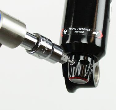 chart on the fork's lower leg, and pressurize the air spring.