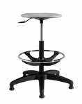 article description code MD-TP TS2 KARIN-L padded seat and backrest, black plastics, height adjustable backrest, permanent contact, seat height adjustment, 5 star nylon base with castors without
